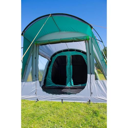 콜맨 Coleman Tent Oak Canyon 4, 4 Person Family Tent with Blackout Bedroom Technology, 4 Man Camping Tent with 2 Extra Dark Sleeping Cabins, 100 Percent Waterproof, Easy to Pitch