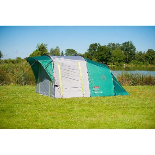 콜맨 Coleman Tent Oak Canyon 4, 4 Person Family Tent with Blackout Bedroom Technology, 4 Man Camping Tent with 2 Extra Dark Sleeping Cabins, 100 Percent Waterproof, Easy to Pitch