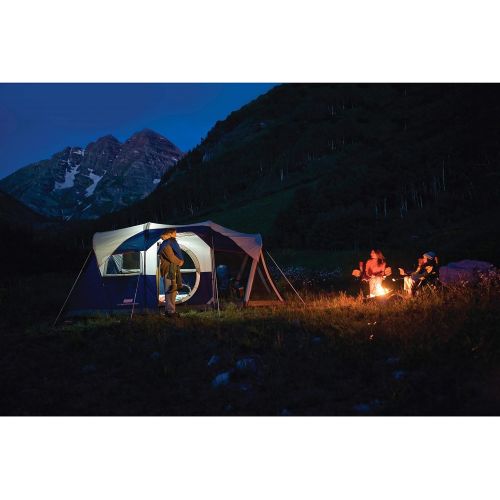 콜맨 Coleman Elite WeatherMaster 6 Screened Tent,Multi Colored,6L x 9W ft. (Screened Area): Sports & Outdoors