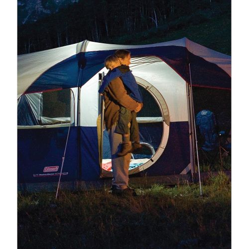 콜맨 Coleman Elite WeatherMaster 6 Screened Tent,Multi Colored,6L x 9W ft. (Screened Area): Sports & Outdoors