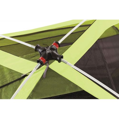 콜맨 Coleman Steel Creek Fast Pitch Dome Tent with Screen Room, 6-Person