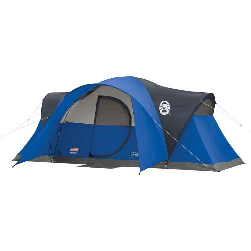 콜맨 Coleman Camping Tent 8 Person Montana Cabin Tent with Hinged Door