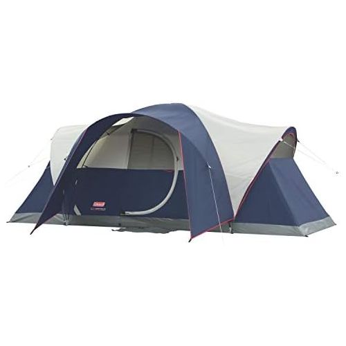 콜맨 Coleman Camping Tent 8 Person Montana Cabin Tent with Hinged Door