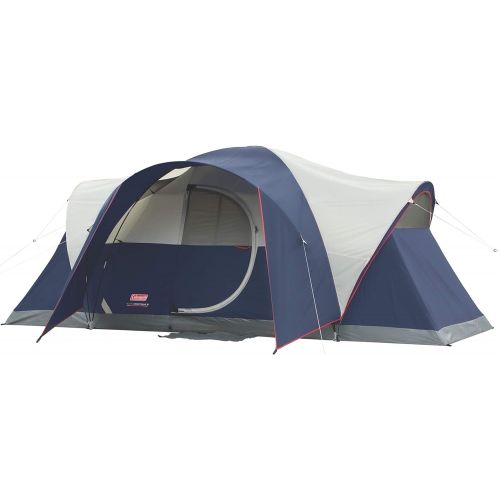 콜맨 Coleman Camping Tent 8 Person Montana Cabin Tent with Hinged Door