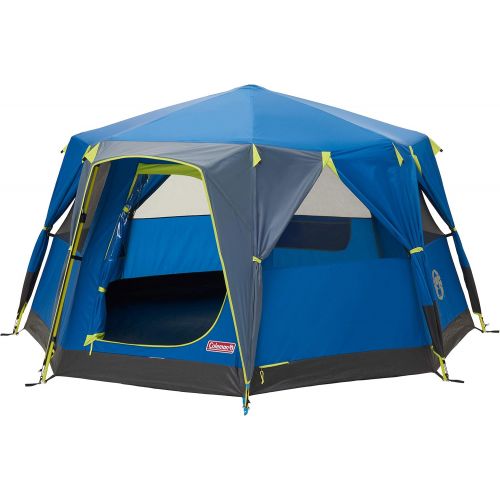 콜맨 Coleman Tent Octago, 3 Man Tent Ideal for Camping in The Garden, Dome Tent, Waterproof 3 Person Camping Tent with Sewn-in Groundsheet