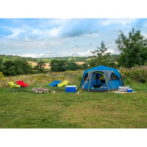 콜맨 Coleman Tent Octago, 3 Man Tent Ideal for Camping in The Garden, Dome Tent, Waterproof 3 Person Camping Tent with Sewn-in Groundsheet