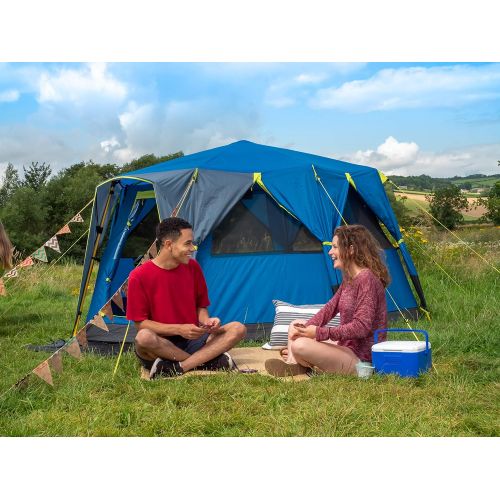 콜맨 Coleman Tent Octago, 3 Man Tent Ideal for Camping in The Garden, Dome Tent, Waterproof 3 Person Camping Tent with Sewn-in Groundsheet