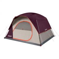 Coleman Skydome 6 Person WeatherTec Easy Assembly Outdoor Family Camping Hiking Dome Tent, Blackberry
