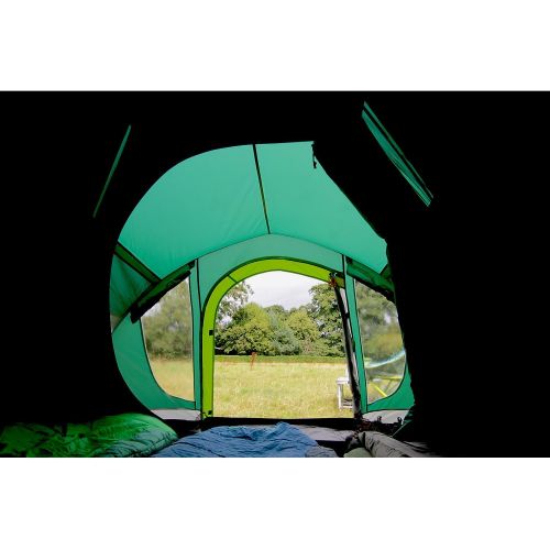 콜맨 Coleman Tent Kobuk Valley 3/4 Plus,3/4 Man Tent Blackout Bedroom Technology, Festival Essential, 1 Bedroom Family Dome Tent, 100% Waterproof Camping Tent Sewn in groundsheet