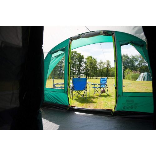 콜맨 Coleman Rocky Mountain 5 Plus Family Tent, 5 Man Tent, Blocks up to 99 Percent of Daylight, 2 Bedroom Family Tent, 100 Percent Waterproof Camping Tent for 5 Person, Also Ideal to C
