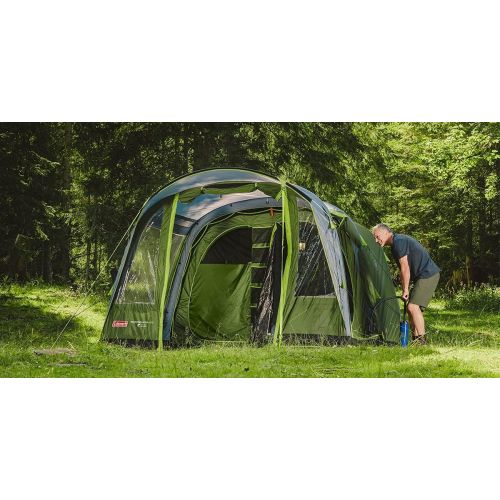 콜맨 Coleman Unisex - Adult Weathermaster 4 Air Tent, Green/Grey, 4 Person