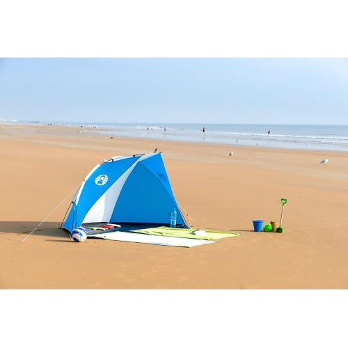 콜맨 Coleman Sundome Beach Shelter with UV Guard - Blue/White, Large