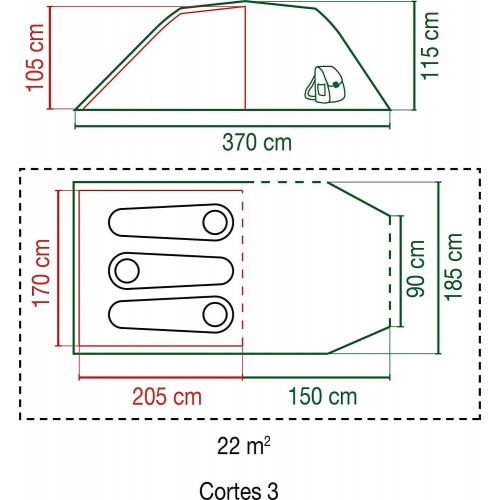 콜맨 Coleman Cortes Tent, Absolutely Waterproof Lightweight Camping Tent with Sewn-in Groundsheet