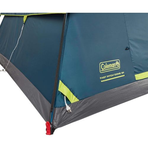 콜맨 Coleman Camping Tent 6-Person Dark Room Dome Camping Tent with Fast Pitch Setup, Blue