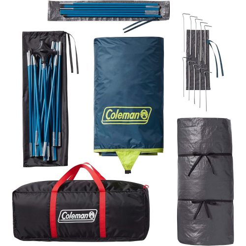 콜맨 Coleman Camping Tent 6-Person Dark Room Dome Camping Tent with Fast Pitch Setup, Blue