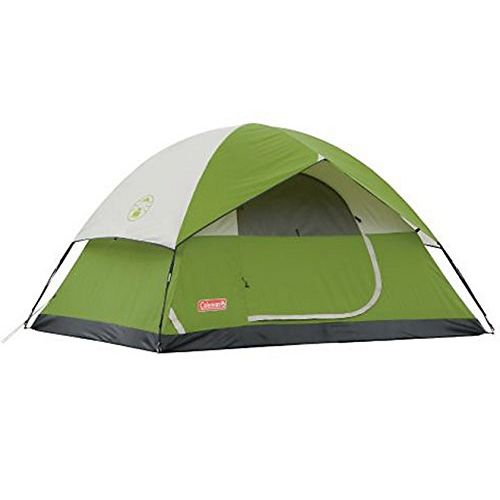 콜맨 Coleman SunDome 9- by 7- Foot Four- Person Dome Tent (Orange/Grey)