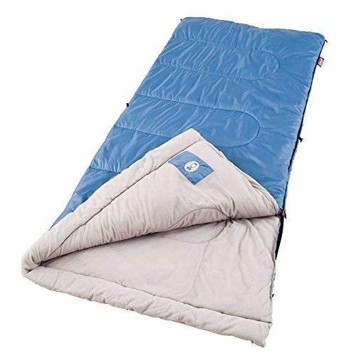 콜맨 Coleman Sun Ridge 40°F Warm Weather Sleeping Bag, Blue