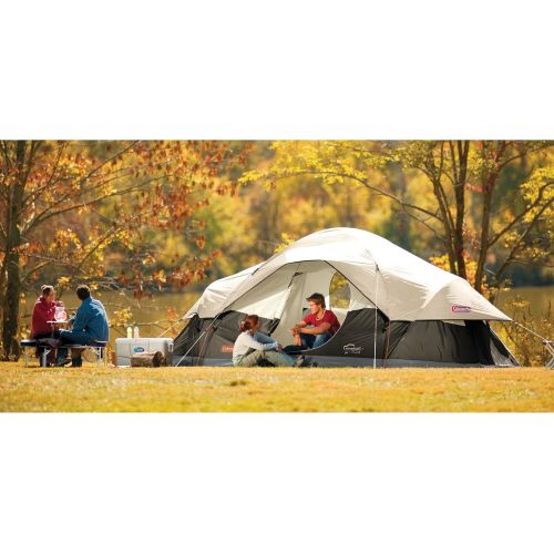 콜맨 Coleman 8-Person Tent for Camping Red Canyon Car Camping Tent