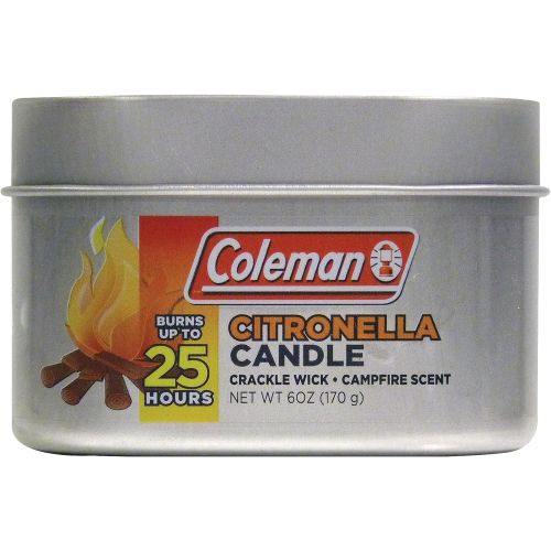콜맨 Coleman Outdoors Coleman Scented Outdoor Citronella Candle with Wooden Crackle Wick - 6 oz