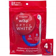 [아마존 핫딜] Colgate Optic White Wisp Disposable Mini Travel Toothbrushes, Coolmint - 24 Count (4 Pack)