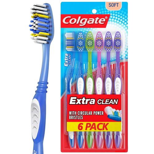  [무료배송]Colgate Extra Clean Toothbrush, Full Head, Soft - 6 Count