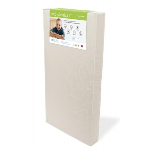  Colgate Eco Classica I | Natural Foam Crib Mattress | 51.6 L x 27.2 W x 5 Thick | Hypoallergenic | Award-Winning | Lightweight | Eco-friendly | Organic Cotton Cover | Made in the U