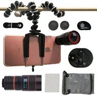 Phone Camera Lenses, Collasaro Phone Lens Kit with HD Telephoto Lens, Fish-Eye Lens, 0.63X Wide Angle Lens, 15X Macro Lens and CPL Lense for iPhone and Android Smartphones (Black)