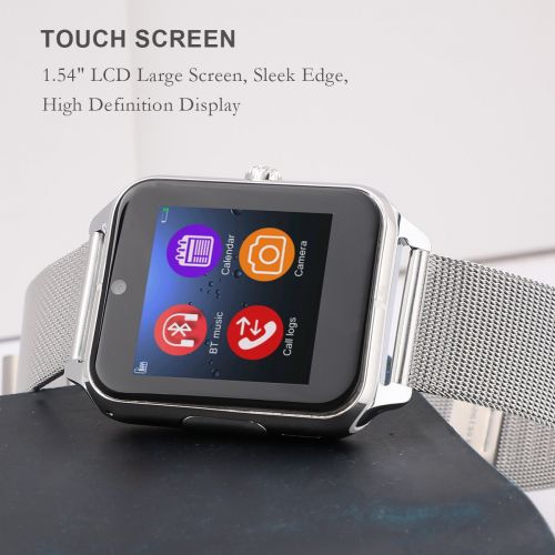  Smartwatch, Collasaro Sweatproof Smart Watch Phone with Camera and SIM Card Slot, Smart Watch for Android Samsung LG Sony HTC Smartphones