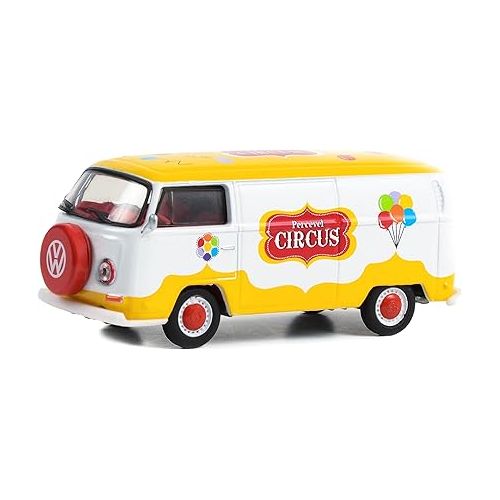  1971 Type 2 Panel Van Yellow and White with Red Interior Percevel Circus Norman Rockwell Series 5 1/64 Diecast Model Car by Greenlight 54080F
