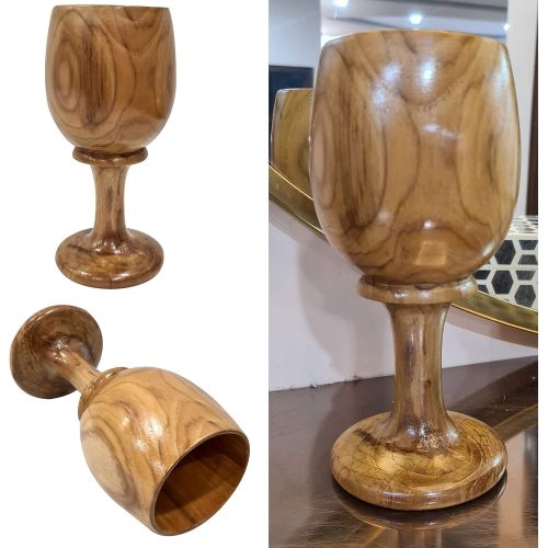  [아마존베스트]CollectiblesBuy Antique Style Handmade Wooden Goblet Wine Cup Wood Chalice Drinking Cup For Party Favors & Housewarming