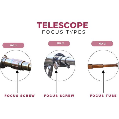  [아마존베스트]CollectiblesBuy A Sailor Boat Antique Telescope Black Leather Wooden Stand Marine Royal Telescopes