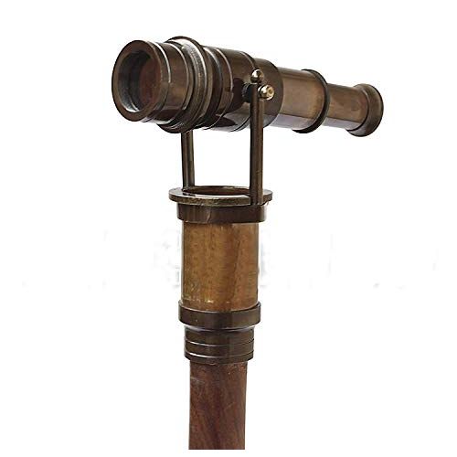  [아마존베스트]CollectiblesBuy Hollywood Walking Stick Collectors Telescope Wooden Walk Cane Marine Prop