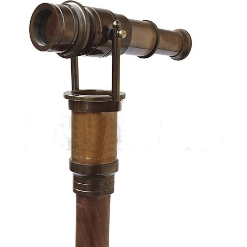  [아마존베스트]CollectiblesBuy Hollywood Walking Stick Collectors Telescope Wooden Walk Cane Marine Prop