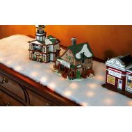 Collections Etc LED Snow Battery Operated Table Runner