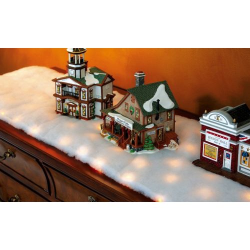  Collections Etc LED Snow Battery Operated Table Runner