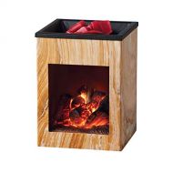 Collections Etc Unique Fireplace Electric Wax Warmer - Diffuses Favorite Scent and Displays Realistic Fire Burning