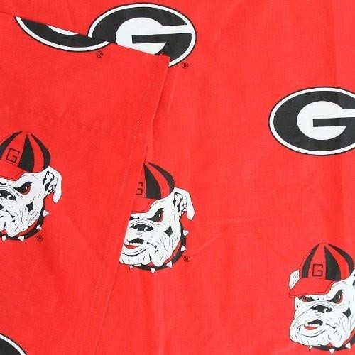  College Covers Georgia Bulldogs Printed Sheet Set, Queen