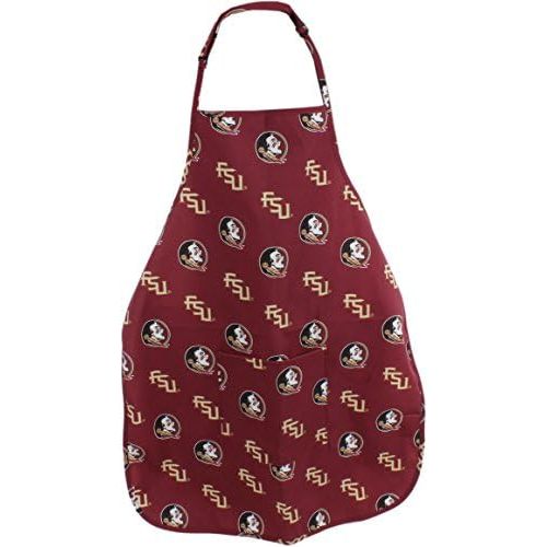  College Covers Florida State Seminoles Tailgating or Grilling Apron with 9 Pocket, Fully Adjustable Neck, One Size, Team Colors