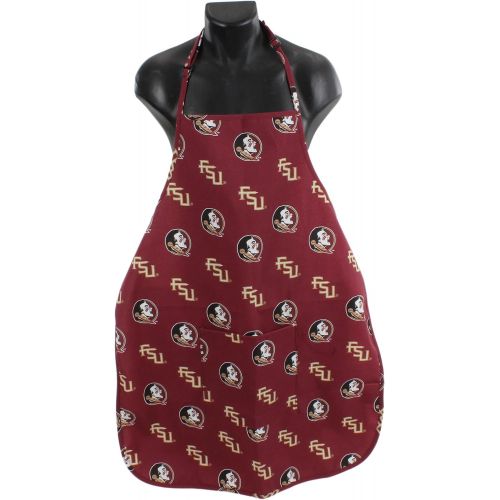  College Covers Florida State Seminoles Tailgating or Grilling Apron with 9 Pocket, Fully Adjustable Neck, One Size, Team Colors