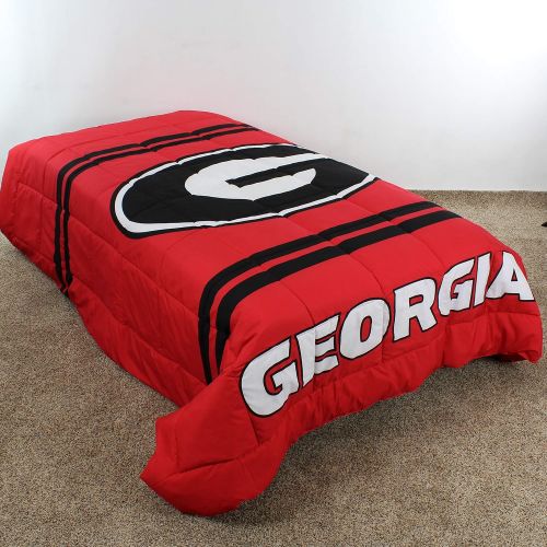  College Covers Georgia Bulldogs Comforter Set Twin Team Color