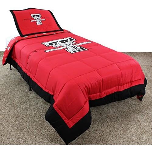  College Covers Texas Tech Red Raiders Reversible Comforter Set - Twin