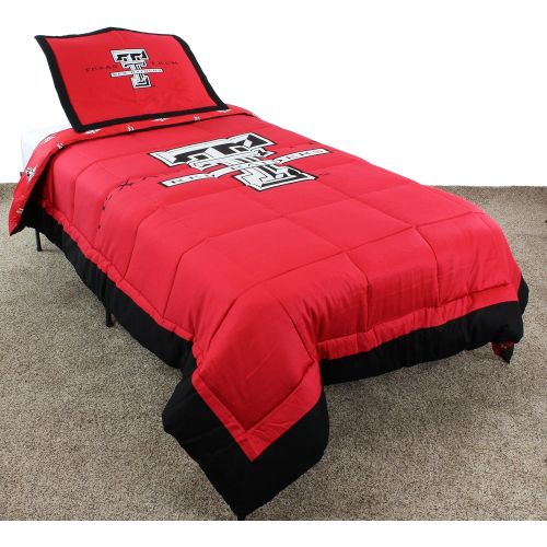  College Covers Texas Tech Red Raiders Reversible Comforter Set - Twin