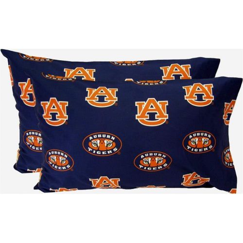  College Covers Auburn Tigers Printed Solid Sheet Set