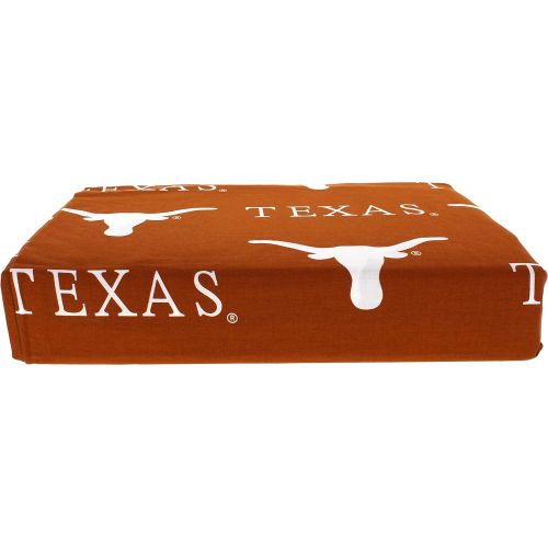 College Covers Texas Longhorns Printed Sheet Set - Solid