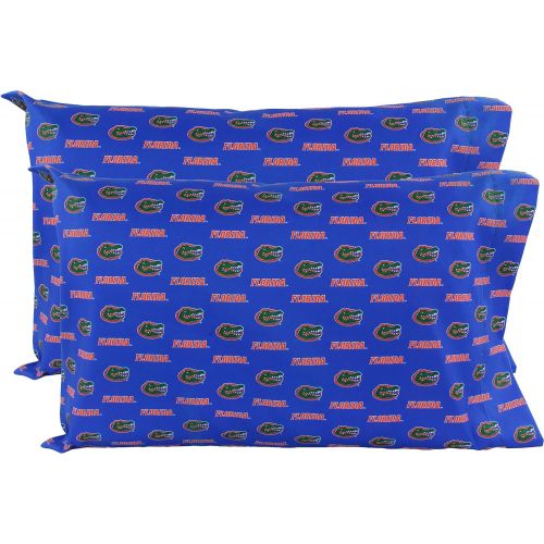  College Covers Florida Gators Printed Solid Sheet Set, Queen