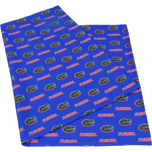  College Covers Florida Gators Printed Solid Sheet Set, Queen