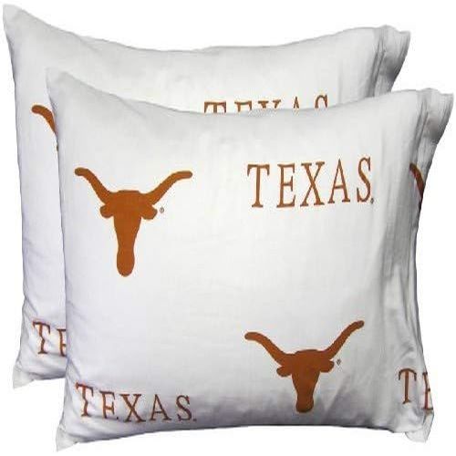  College Covers Texas Longhorns Printed Sheet Set - White