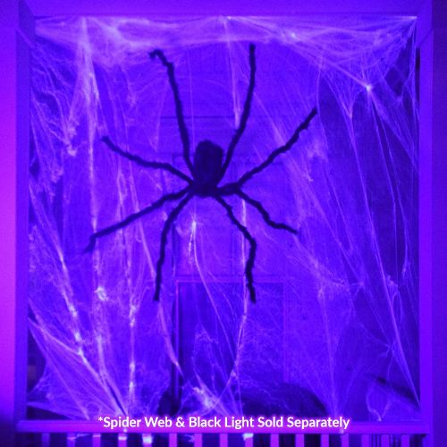  Colonel Pickles Novelties Giant Spider For Halloween Decorations - Large Size At Nearly 5 Feet - Great Party Decor & Props