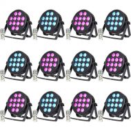 ColorKey VividPar HEX 12 Bundle 6-In-1 RGBWA-UV LED Low-Profile Par (12-Pack)