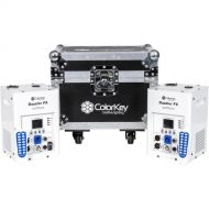 ColorKey Dazzler FX Cold Spark Machine Bundle with Road Case (2-Pack, White)
